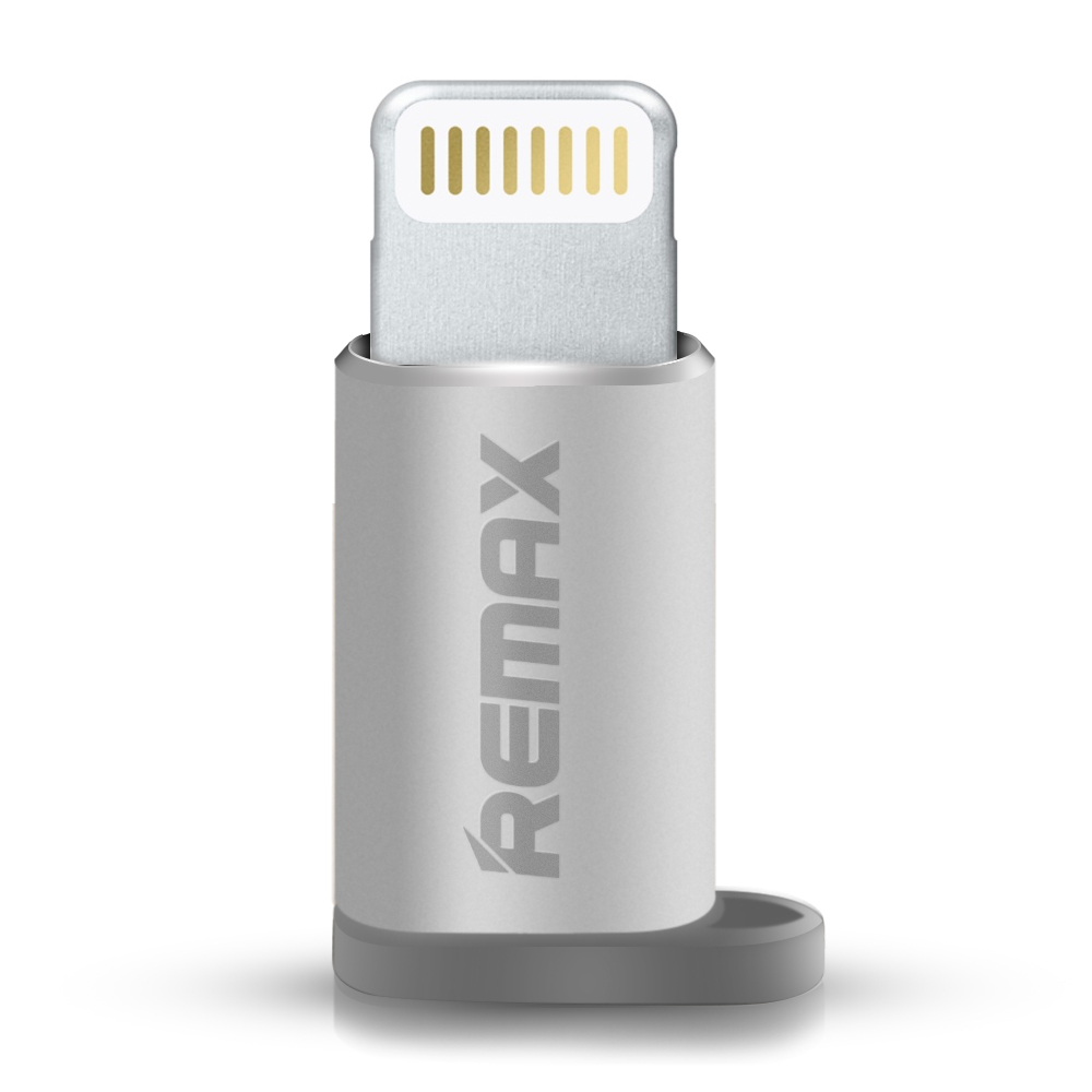 adapter micro usb lightning remax stříbrný